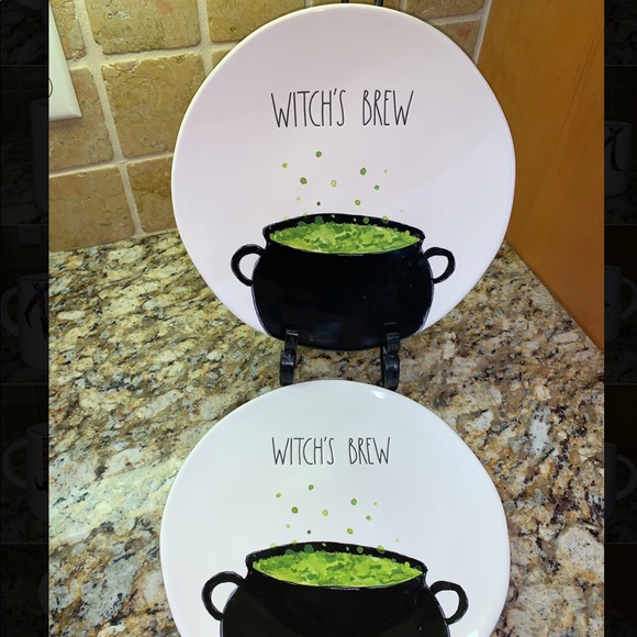 Rae Dunn Other - Rae Dunn Halloween Witches Brew 11” Plate Set